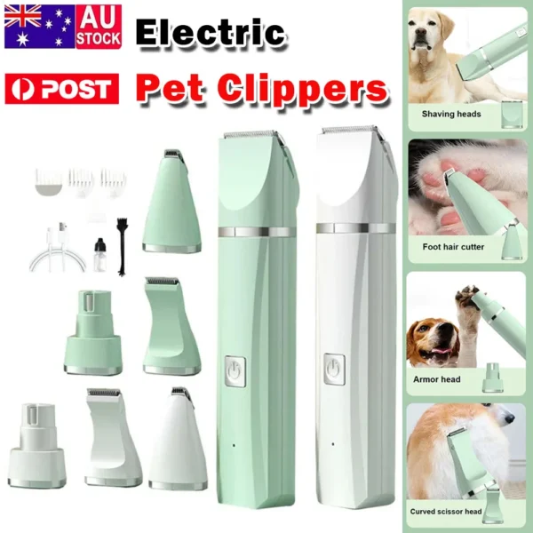Dog Clippers 4-in-1 Cordless Low Noise Grooming Tool