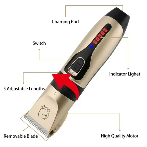 Dog Clippers - Professional Hair Trimmer & Grooming Kit - Image 2