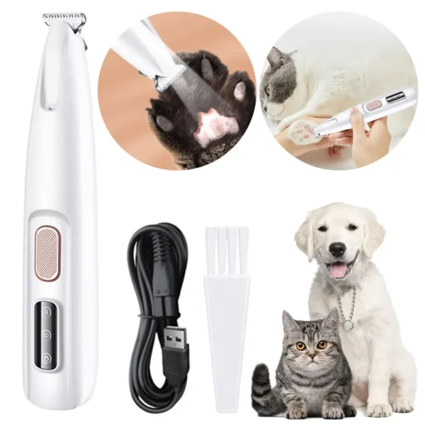 Dog Clippers Cordless LED Light 18mm Blade