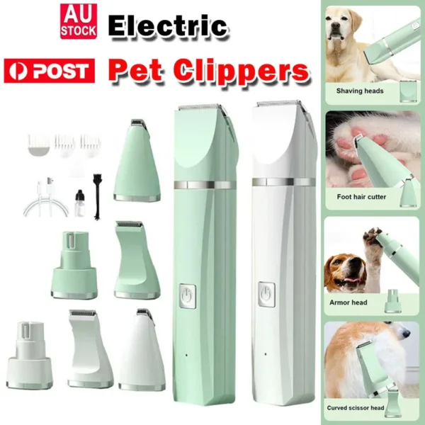 Dog Clippers - 4-in-1 USB Rechargeable Grooming Tool