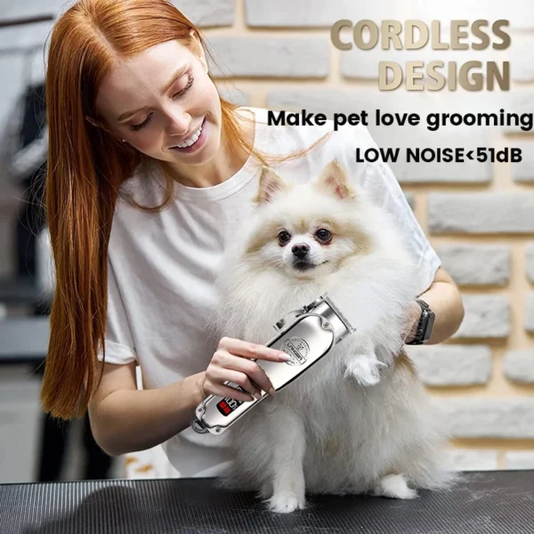 Dog Clippers – Rechargeable Metal Trimmer, Low Noise - Image 4
