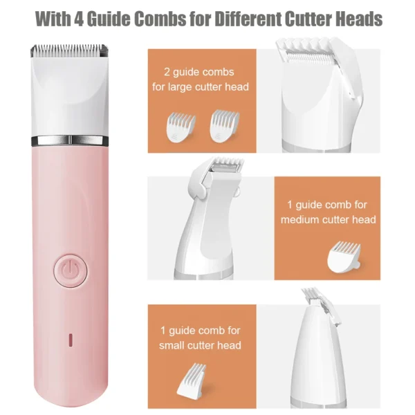 Dog Clippers 4-in-1 Cordless Low Noise Grooming Set - Image 4