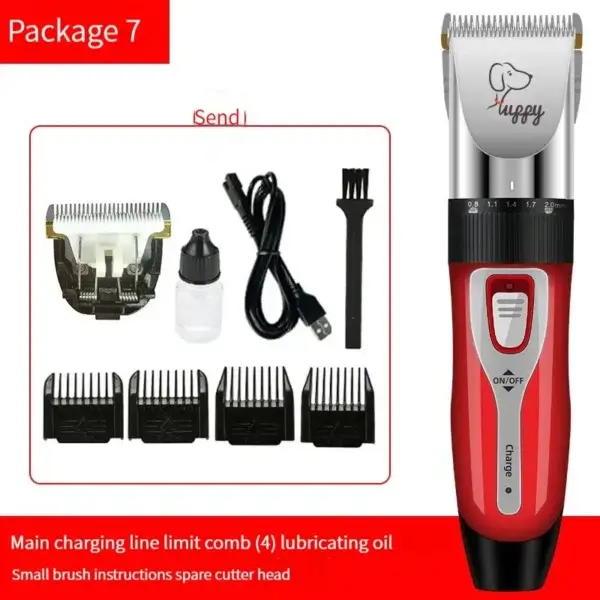 Dog Clippers Set with Ceramic Blade & Cordless Charging - Image 6