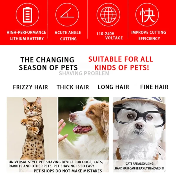 Dog Clippers Rechargeable Professional Grooming Kit - Image 6