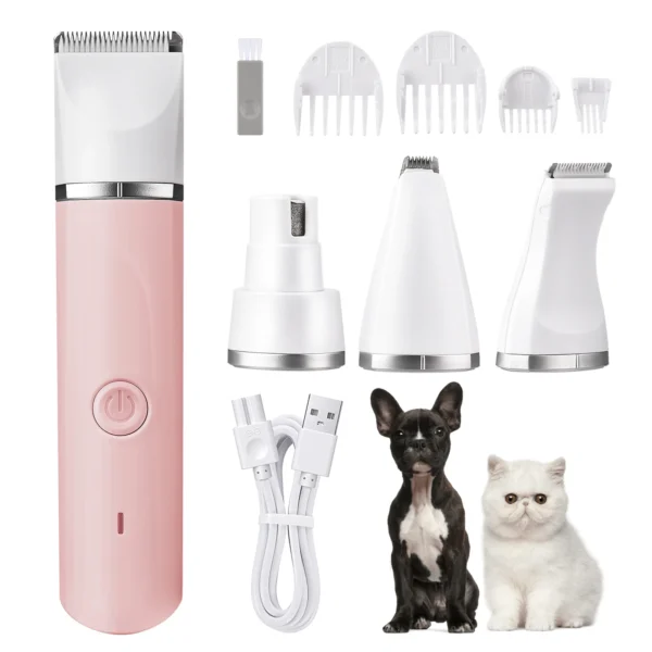 Dog Clippers 4-in-1 Cordless Low Noise Grooming Set