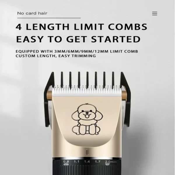 Dog Clippers: Portable Waterproof Grooming Trimmer - Image 2