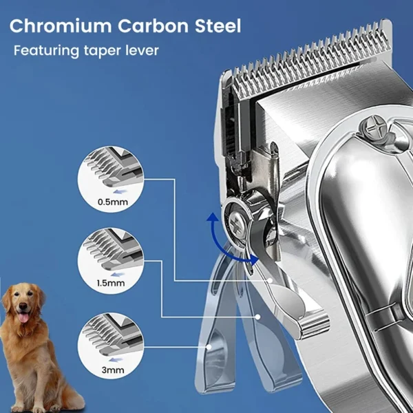 Dog Clippers – Rechargeable Metal Trimmer, Low Noise - Image 2