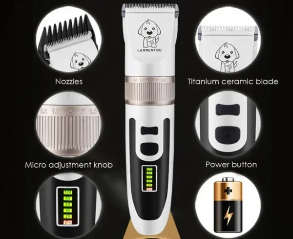 Dog Clippers Rechargeable Professional Grooming Kit - Image 4