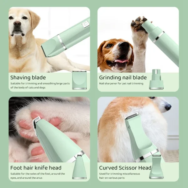 Dog Clippers 4-in-1 Grooming Trimmer with Blades - Image 5