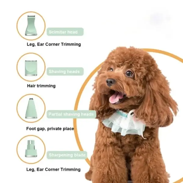 Dog Clippers - 4-in-1 USB Rechargeable Grooming Tool - Image 2