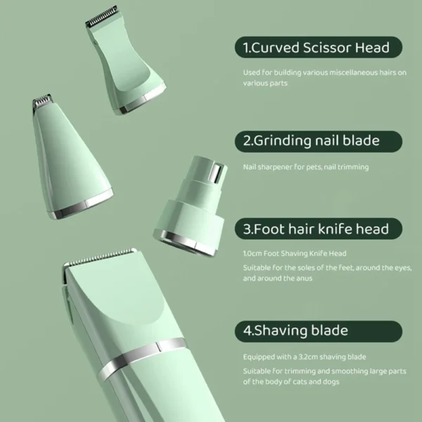 Dog Clippers 4-in-1 Grooming Trimmer with Blades - Image 6