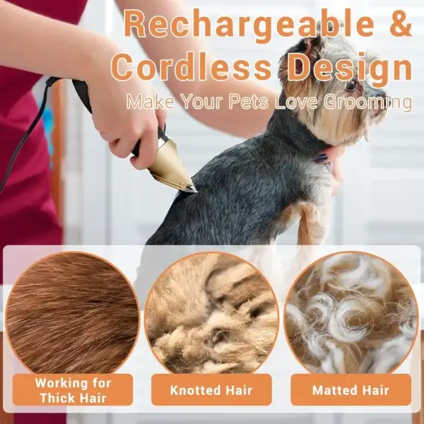 Dog Clippers Professional Rechargeable Pet Grooming Kit - Image 6