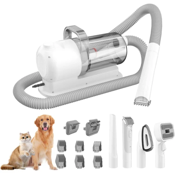 Dog Clippers - 4 In 1 Grooming Kit & 2.3L Dust Cup